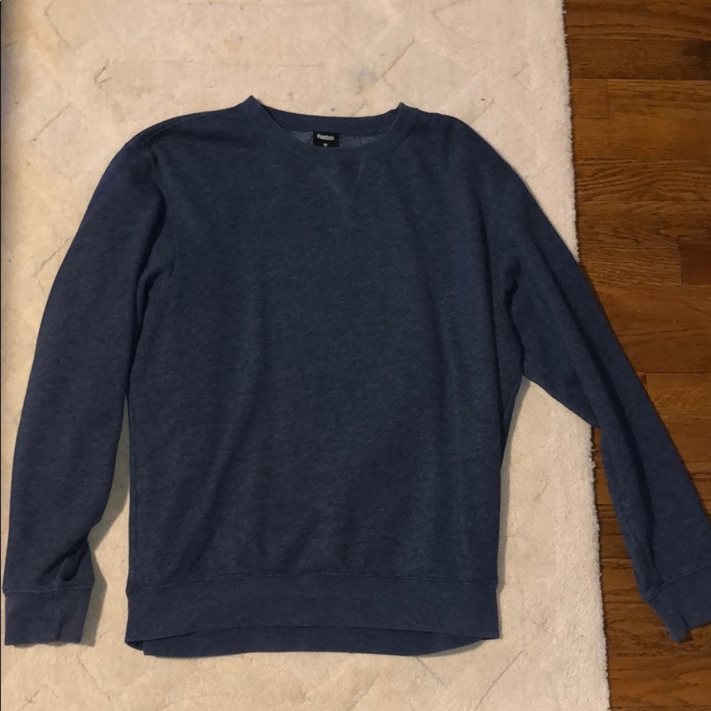 navy blue crewneck sweatshirt